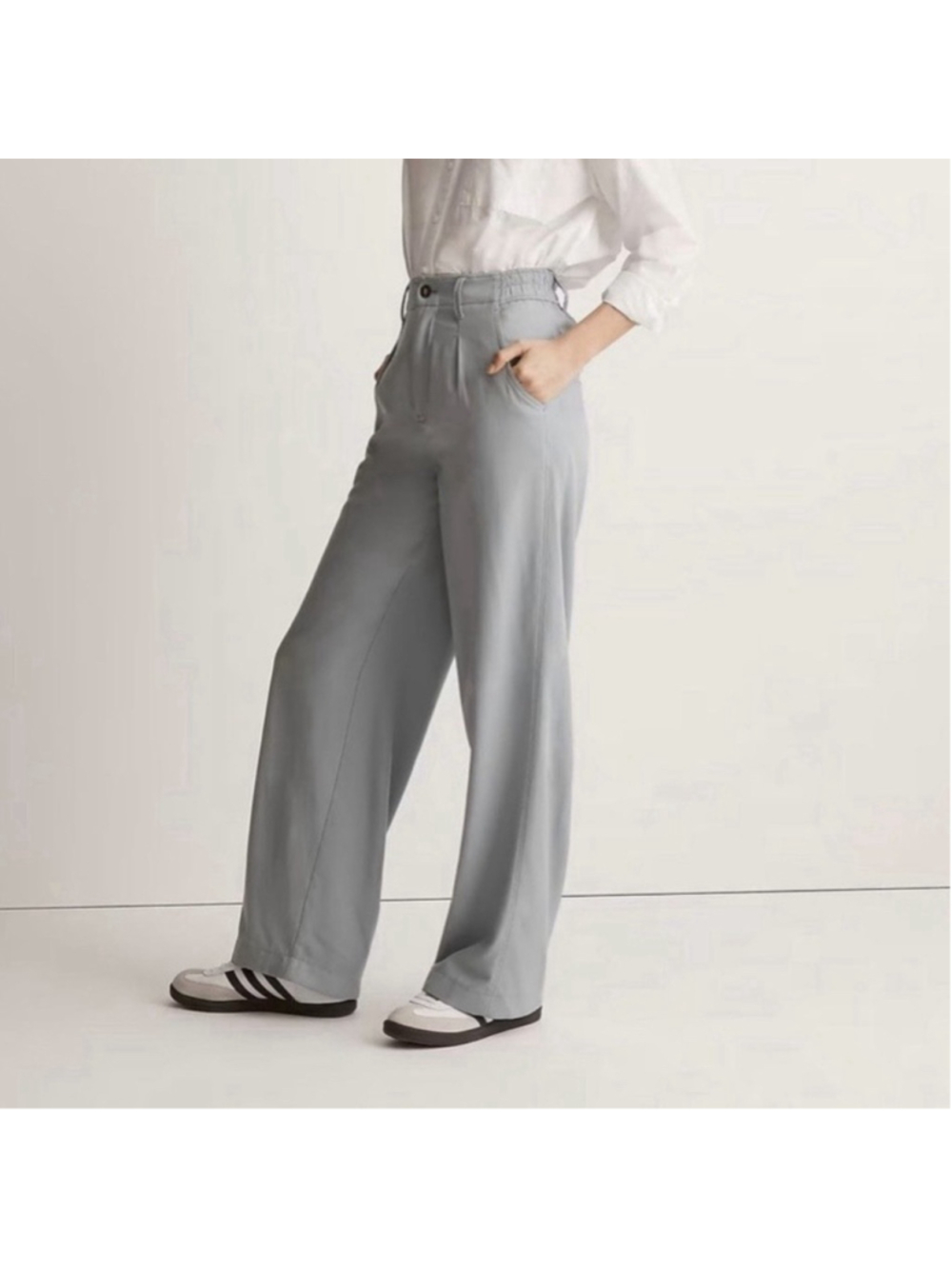 Madewell The Neale Straight-Leg Pant in Drapeweave Size 6 NI613 Pleated Boho